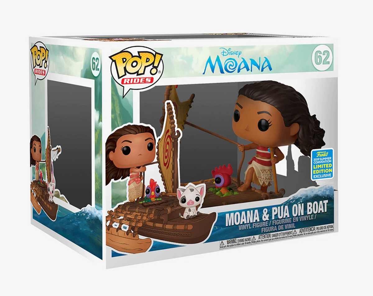 Funko Pop! Rides Disney: MOANA & PUA ON BOAT #62 (SDCC 2019 Exclusive, –  Stark Industries Corporation