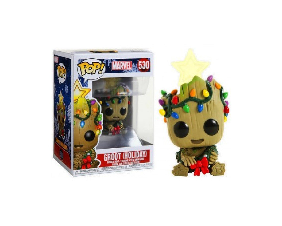 Funko Pop! Groot Holiday #530 US Exclusive Rare Rare Chase Grail Noël  Marvel Glow in