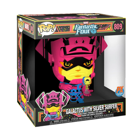 Funko Pop! Marvel Fantastic Four GALACTUS WITH SILVER SURFER #809 10-inch Super Sized vinyl figure PX Exclusive