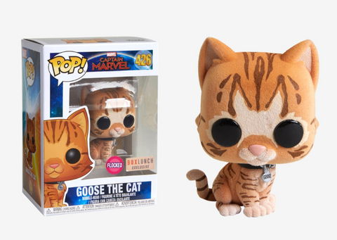 Funko Pop! Goose The Cat #426 Captain Marvel FLOCKED BOXLUNCH EXCLUSIVE