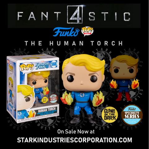 Funko Pop HUMAN TORCH Fantastic Four Glow In The Dark Specialty Series Exclusive