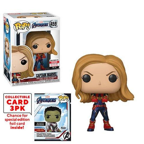 Funko Pop! Avengers: Endgame CAPTAIN MARVEL #459 with Collector Cards - EE Exclusive