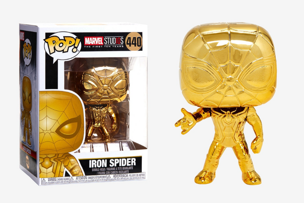 Funko Pop! Marvel Studios 10 Years IRON SPIDER Gold Chrome #440 Fan Vo –  Stark Industries Corporation