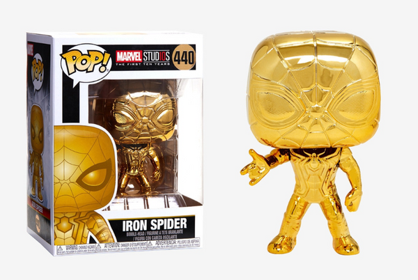 Funko Pop Marvel Studios 10 Years IRON SPIDER Gold Chrome