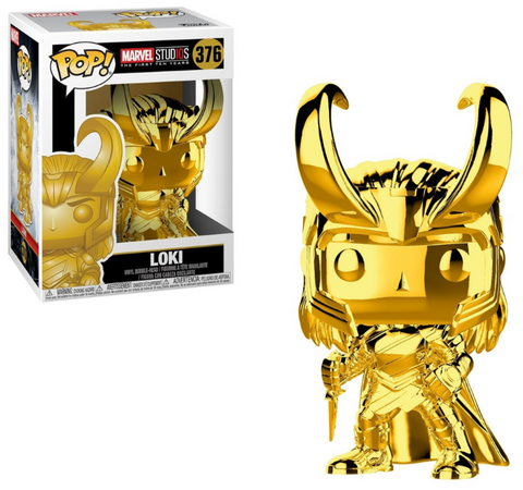 Funko Pop! Marvel Studios 10 Years LOKI Gold Chrome #376