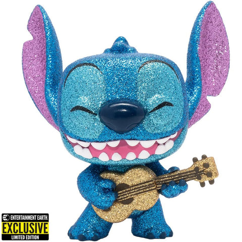 Funko Pop! Disney Lilo & Stitch STITCH WITH UKULELE #1044 vinyl figure EE Exclusive Diamond Collection