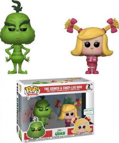 Funko Pop! Dr. Seuss' The Grinch THE GRINCH AND CINDY-LOU WHO 2pack Barnes & Noble Exclusive