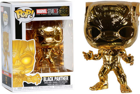 Funko Pop! Marvel Studios 10 Years BLACK PANTHER Gold Chrome #383