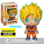 Funko Pop! Dragon Ball Z Glow-in-the-Dark SUPER SAIYAN GOKU #14 Entertainment Earth Exclusive