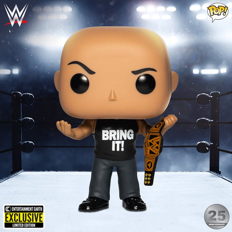 Funko Pop! WWE THE ROCK #91 EE Exclusive 25th Anniversary vinyl figure